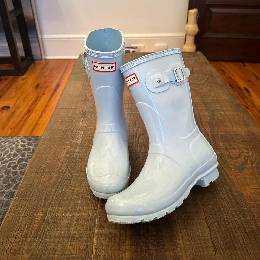 Hunter - Blue Rubber Rain Boots